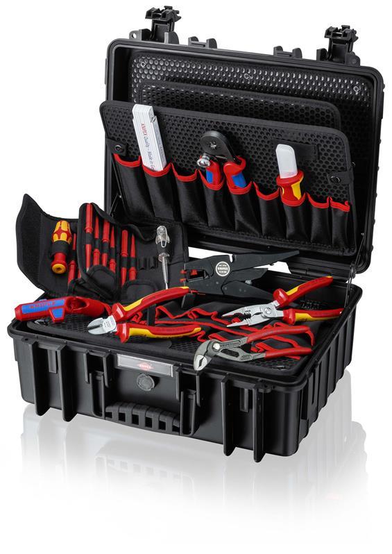 KNIPEX 00 21 35 Werkzeugkoffer "Robust23" Elektro 25-teilig 370 mm