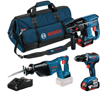BOSCH 18V-Profi-Set + Gratis Akku-Adapter