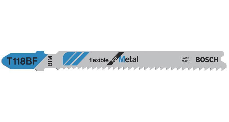 BOSCH Stichsägeblatt T 118 BF Flexible for Metal, 25er-Pack