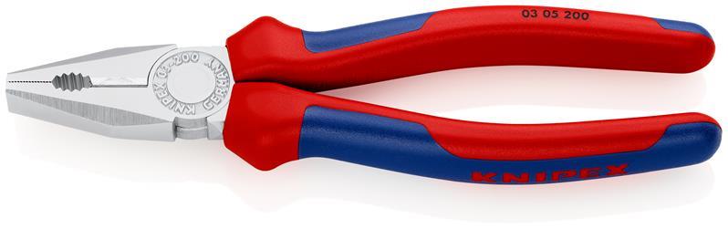 Kombizange L.200mm verchr.Mehrkomp.-Hülle KNIPEX