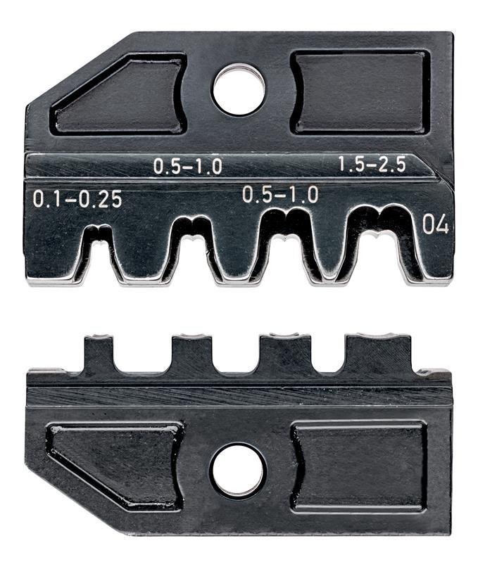 KNIPEX 97 49 04 Crimpeinsatz für unisolierte, offene Steckverbinder (2,8 + 4,8 mm Breite)