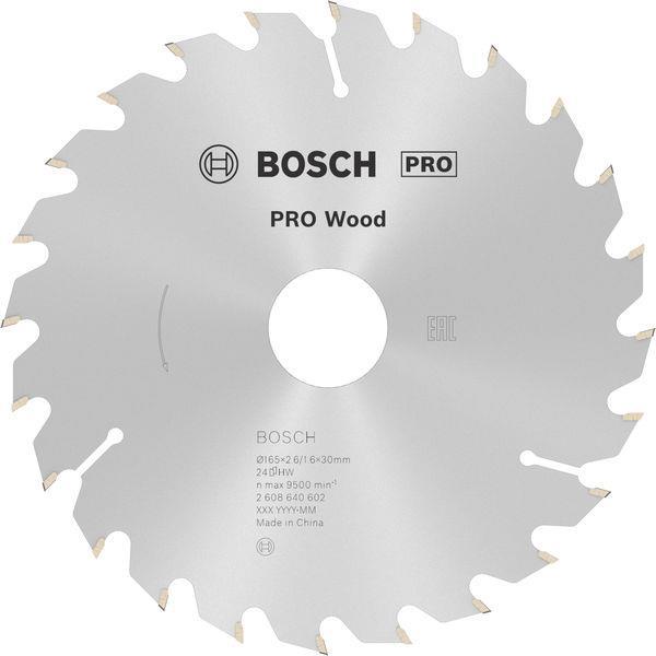 PRO Wood Kreissägeblatt, 165 x 2,6 x 30 mm, Z24