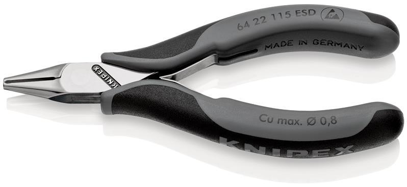KNIPEX 64 22 115 ESD Elektronik-Vornschneider ESD mit Mehrkomponenten-Hüllen 115 mm